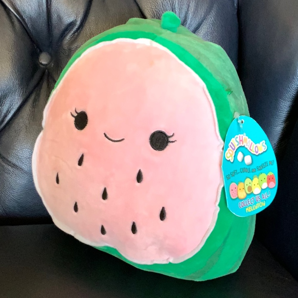 Squishmallows 8” Wyatt Watermelon Plush Pillow NWT Fruit Squad